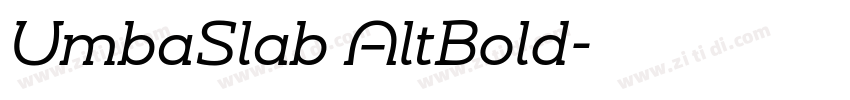 UmbaSlab AltBold字体转换